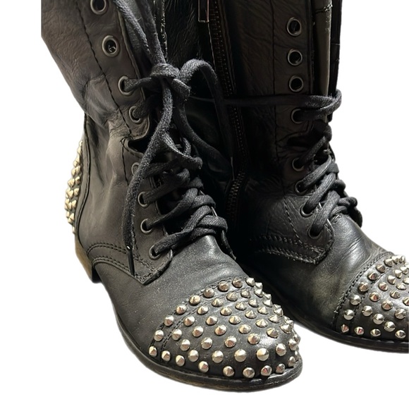 Steve Madden Studded Combat Boots - Picture 2 of 5